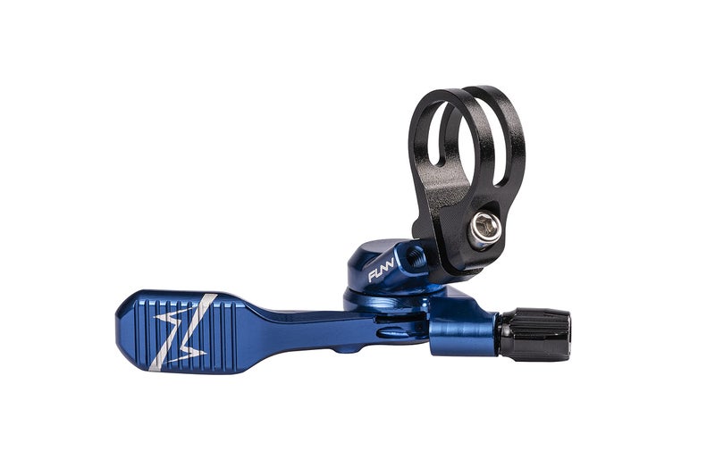 Funn UpDown Mountain Bike Blue Dropper Seatpost Lever, CNC Remote, 53g, Metal - Image 1